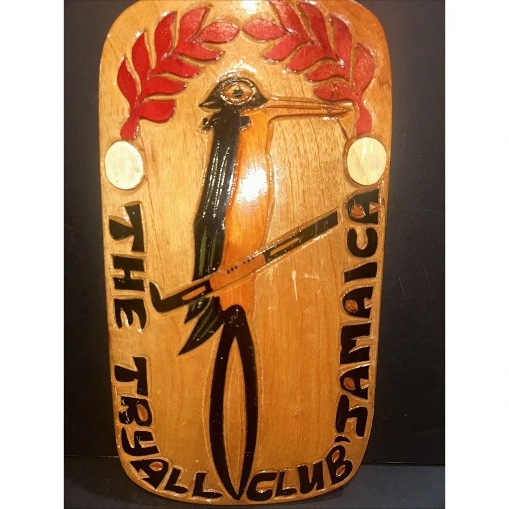 Jamaica Jamaican Hand Carved Wood ‎ Wall Hanging Face 15
